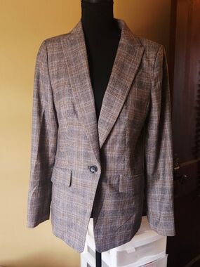 Talbots Brown Plaid Women's Blazer